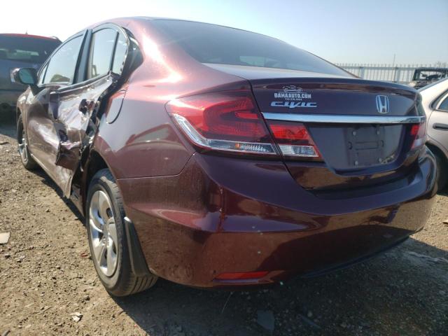 Photo 3 from auction – 2014 HONDA CIVIC LX with VIN 19XFB2F54EE030474