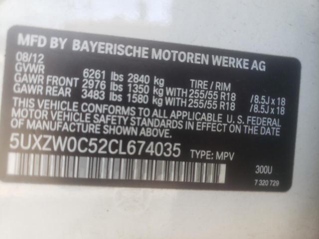Photo 10 from auction – 2012 BMW X5 XDRIVE3 with VIN 5UXZW0C52CL674035