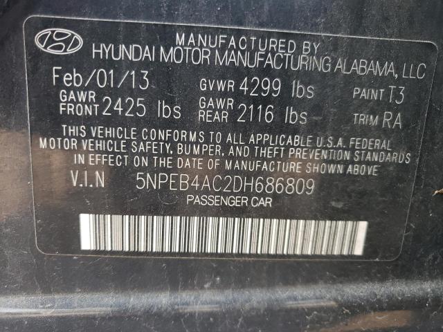 Photo 10 from auction – 2013 HYUNDAI SONATA GLS with VIN 5NPEB4AC2DH686809