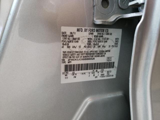 Photo 10 from auction – 2011 FORD EDGE SEL with VIN 2FMDK3JC6BBB66526