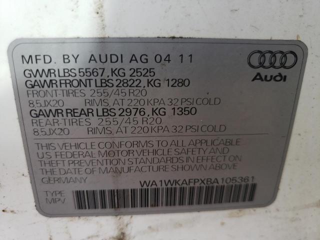 Photo 10 from auction – 2011 AUDI Q5 PRESTIG with VIN WA1WKAFPXBA105361