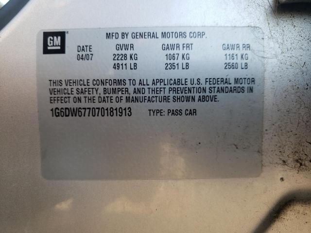 Photo 10 from auction – 2007 CADILLAC STS with VIN 1G6DW677070181913