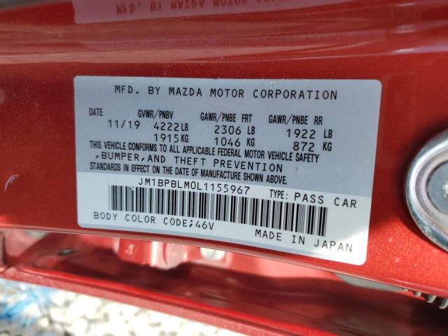 Photo 10 from auction – 2020 MAZDA 3 with VIN JM1BPBLM0L1155967