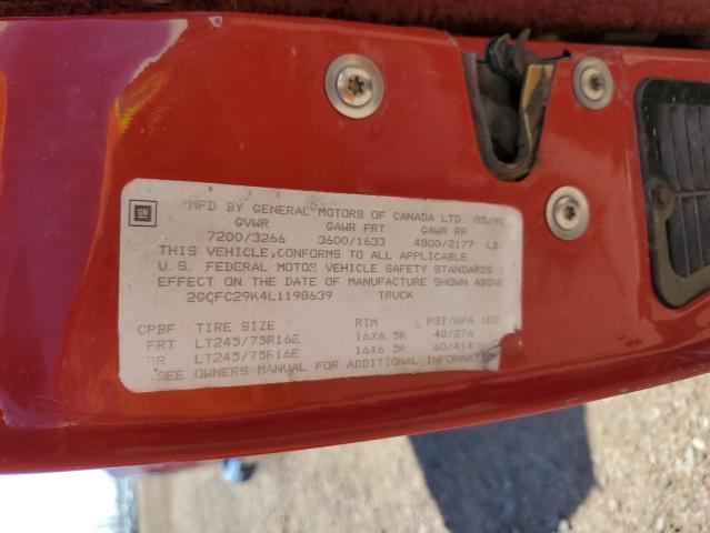 Photo 10 from auction – 1990 CHEVROLET GMT-400 C2 with VIN 2GCFC29K4L1198639