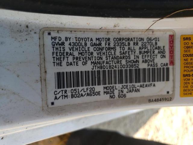 Photo 10 from auction – 2001 LEXUS IS 300 with VIN JTHBD182410033852