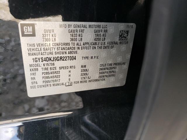 Фото 10 с аукциона – 2016 CADILLAC ESCALADE P с VIN 1GYS4DKJ9GR227004