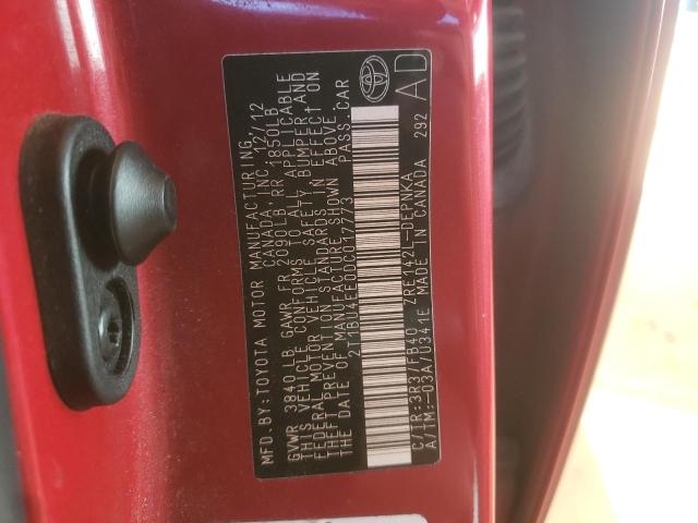 Photo 10 from auction – 2013 TOYOTA COROLA with VIN 2T1BU4EE0DC017773