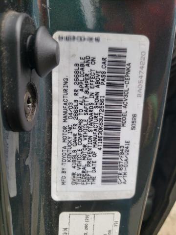Photo 10 from auction – 2003 TOYOTA CAMRY LE with VIN 4T1BE30K63U725561