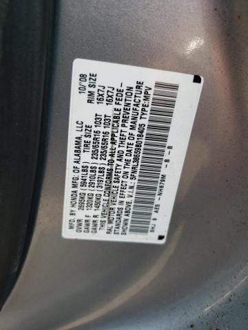 Photo 10 from auction – 2009 HONDA ODYSSEY EX with VIN 5FNRL38659B018405