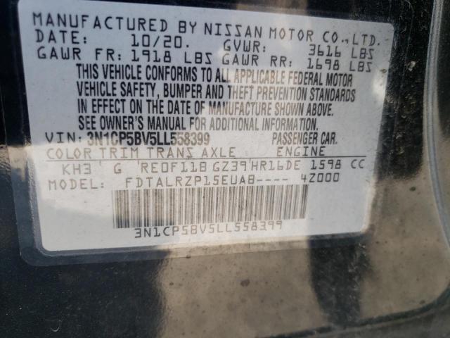 Photo 10 from auction – 2020 NISSAN KICKS S with VIN 3N1CP5BV5LL558399