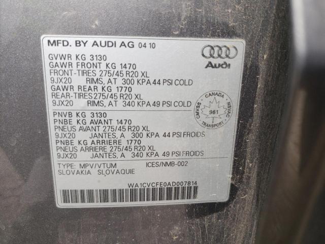 Photo 10 from auction – 2010 AUDI Q7 4.2 with VIN WA1CVCFE0AD007814