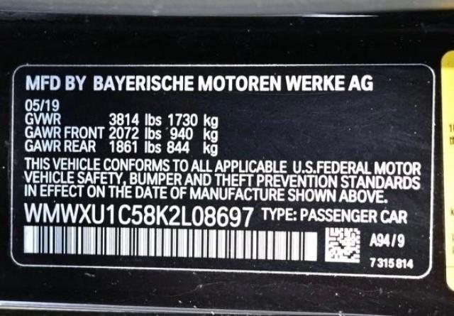Photo 10 from auction – 2019 MINI COOPER with VIN WMWXU1C58K2L08697