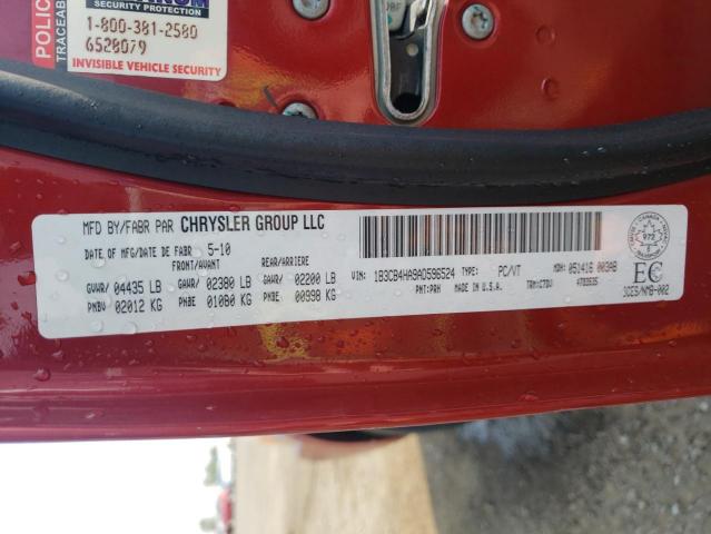 Photo 10 from auction – 2010 DODGE CALIBER SX with VIN 1B3CB4HA9AD596524