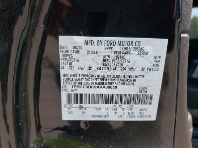 Photo 10 from auction – 2010 FORD ESCAPE XLT with VIN 1FMCU0DG9AKA08656