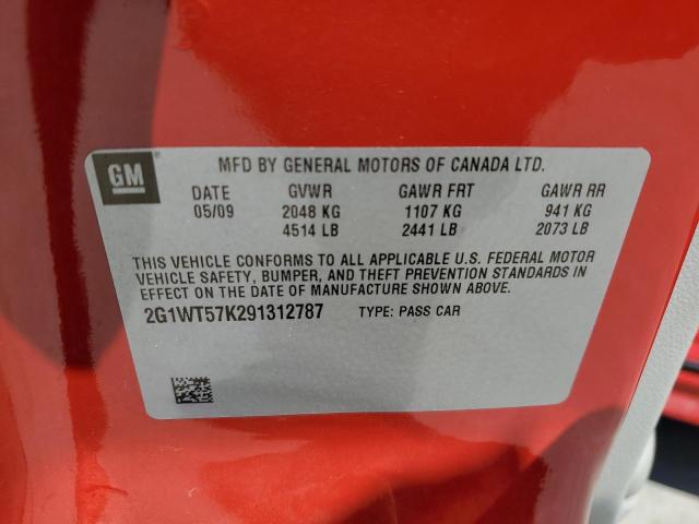 Photo 10 from auction – 2009 CHEVROLET IMPALA 1LT with VIN 2G1WT57K291312787