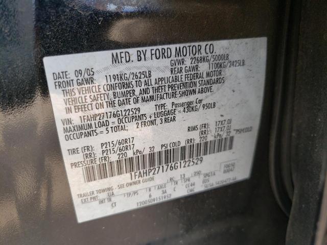 Photo 10 from auction – 2006 FORD FIVE HUNDR with VIN 1FAHP27176G122529