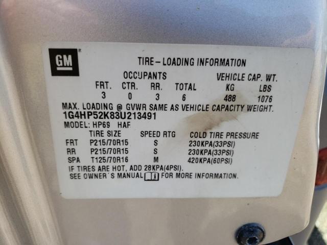 Photo 10 from auction – 2003 BUICK LESABRE CU with VIN 1G4HP52K83U213491