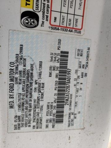 Photo 10 from auction – 2007 FORD FREESTAR S with VIN 2FMZA52287BA01997