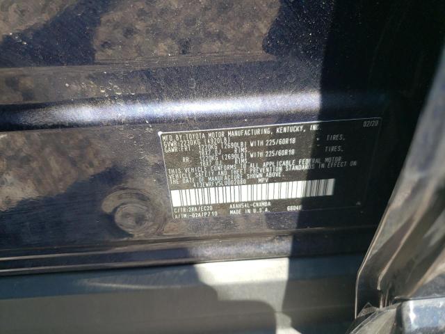 Photo 10 from auction – 2020 TOYOTA RAV4 XSE with VIN 4T3EWRFV5LU002080