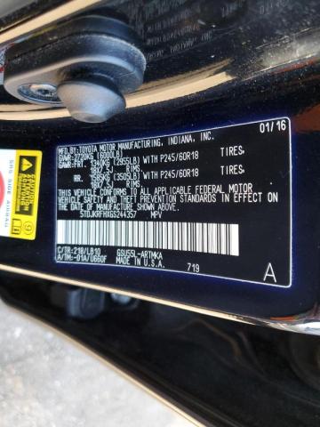 Photo 10 from auction – 2016 TOYOTA HIGHLANDER with VIN 5TDJKRFHXGS244357