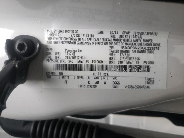Photo 10 from auction – 2016 FORD FOCUS TITA with VIN 1FADP3N23GL223575