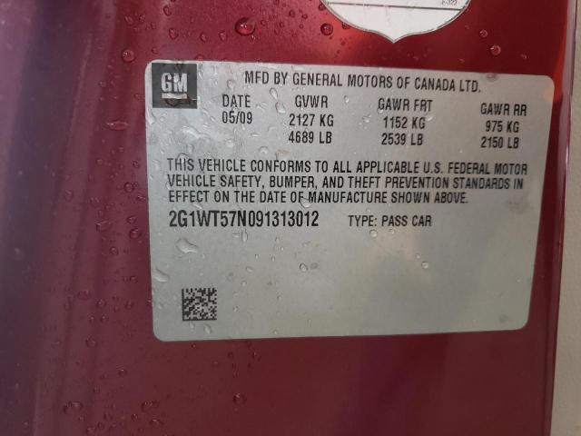 Photo 10 from auction – 2009 CHEVROLET IMPALA 1LT with VIN 2G1WT57N091313012