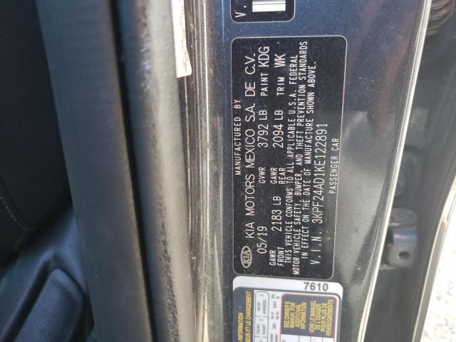 Photo 10 from auction – 2019 KIA FORTE FE with VIN 3KPF24AD1KE122891
