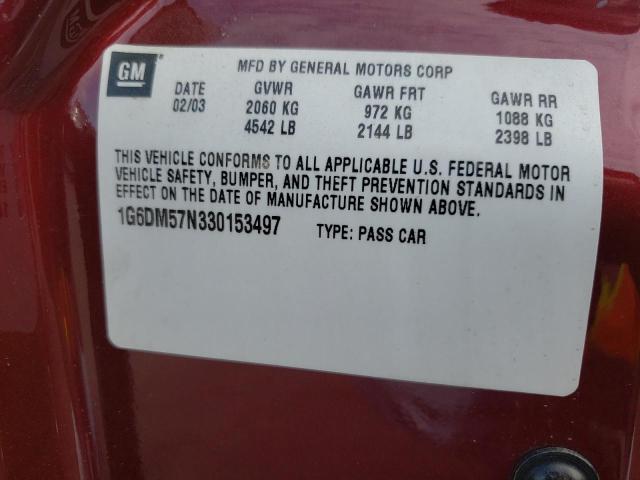Photo 10 from auction – 2003 CADILLAC CTS with VIN 1G6DM57N330153497