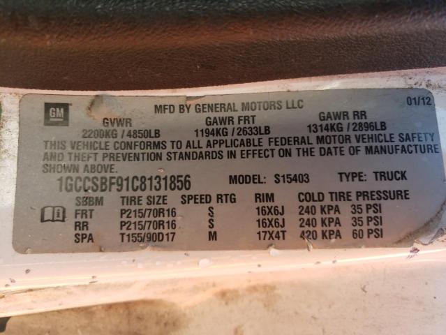 Photo 10 from auction – 2012 CHEVROLET COLORADO with VIN 1GCCSBF91C8131856