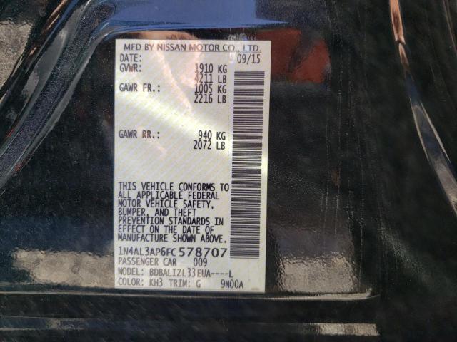 Photo 10 from auction – 2015 NISSAN ALTIMA 2.5 with VIN 1N4AL3AP6FC578707
