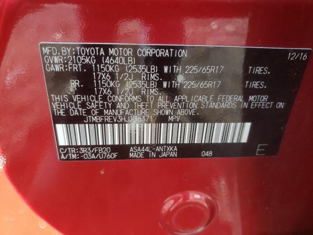 Photo 10 from auction – 2017 TOYOTA RAV4 LE with VIN JTMBFREV3HJ136371