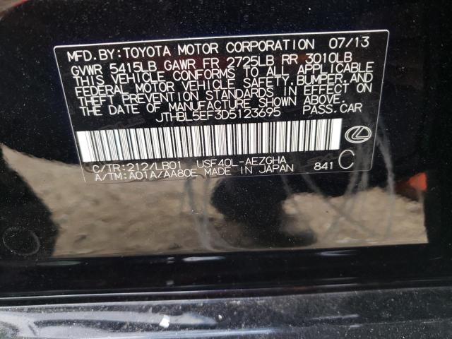 Photo 10 from auction – 2013 LEXUS LS 460 with VIN JTHBL5EF3D5123695