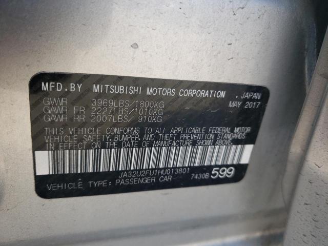Photo 10 from auction – 2017 MITSUBISHI LANCER ES with VIN JA32U2FU1HU013801