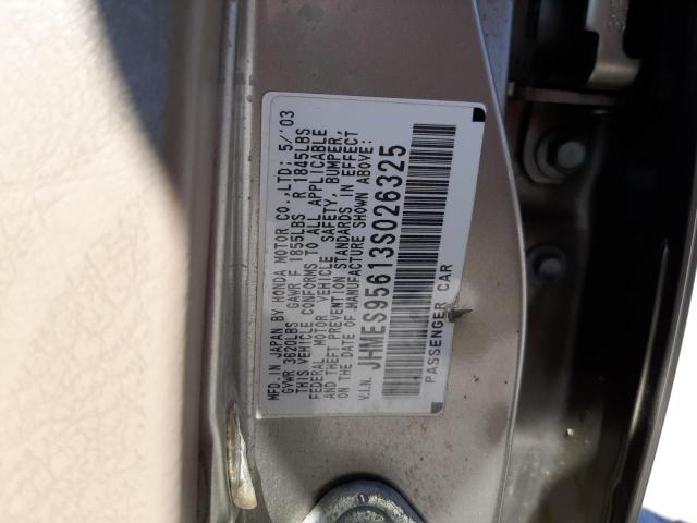 Photo 10 from auction – 2003 HONDA CIVIC HYBR with VIN JHMES95613S026325
