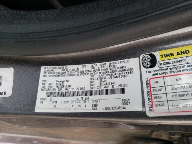 Photo 10 from auction – 2014 FORD FIESTA SE with VIN 3FADP4BJ2EM121150