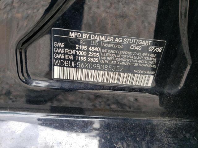 Photo 10 from auction – 2009 MERCEDES-BENZ E 350 with VIN WDBUF56X09B385352