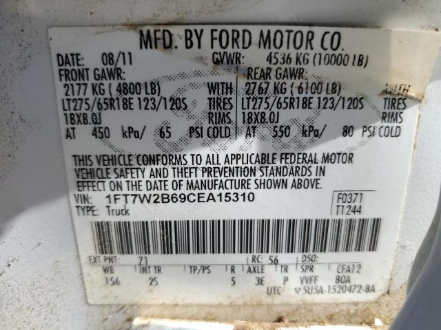Photo 10 from auction – 2012 FORD F250 SUPER with VIN 1FT7W2B69CEA15310