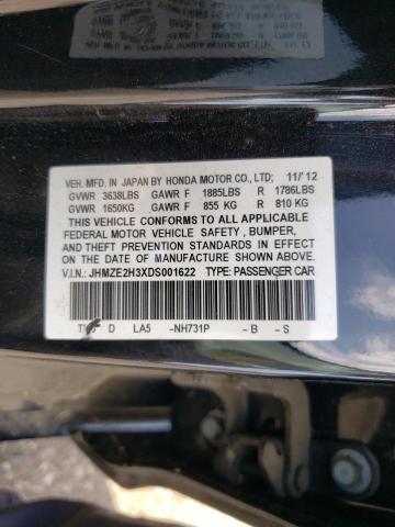 Photo 10 from auction – 2013 HONDA INSIGHT with VIN JHMZE2H3XDS001622