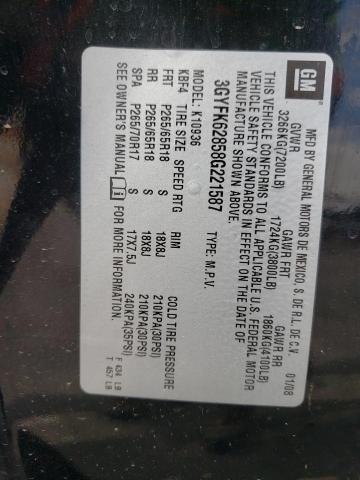 Photo 10 from auction – 2008 CADILLAC ESCALADE E with VIN 3GYFK62858G221587