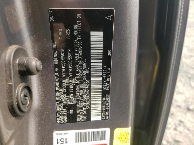 Photo 10 from auction – 2017 TOYOTA SIENNA XLE with VIN 5TDDZ3DC0HS179226
