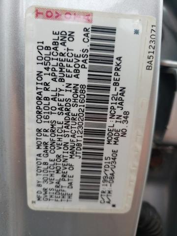 Photo 10 from auction – 2002 TOYOTA ECHO with VIN JTDBT123020216088