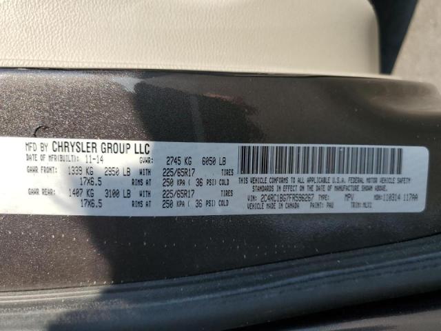 Photo 10 from auction – 2015 CHRYSLER TOWN & COU with VIN 2C4RC1BG7FR596267