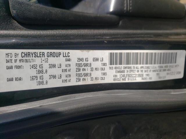 Photo 10 from auction – 2012 JEEP GRAND CHER with VIN 1C4RJFBG5CC219928