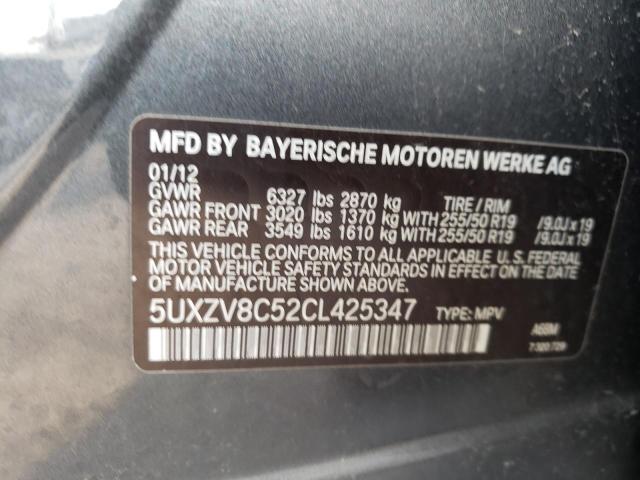 Photo 10 from auction – 2012 BMW X5 XDRIVE5 with VIN 5UXZV8C52CL425347