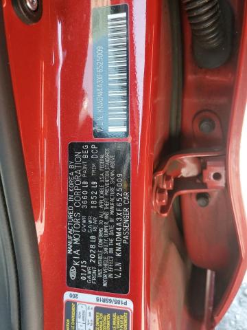 Photo 10 from auction – 2015 KIA RIO LX with VIN KNADM4A3XF6525009