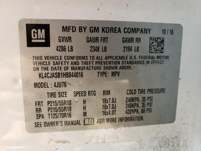 Photo 10 from auction – 2017 BUICK ENCORE PRE with VIN KL4CJASB1HB044016