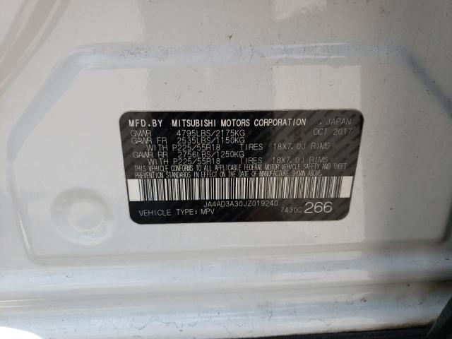 Photo 10 from auction – 2018 MITSUBISHI OUTLANDER with VIN JA4AD3A30JZ019240