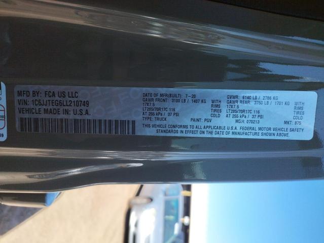 Photo 10 from auction – 2020 JEEP GLADIATOR with VIN 1C6JJTEG6LL210749