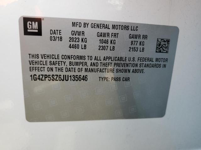 Photo 10 from auction – 2018 BUICK LACROSSE E with VIN 1G4ZP5SZ6JU135646
