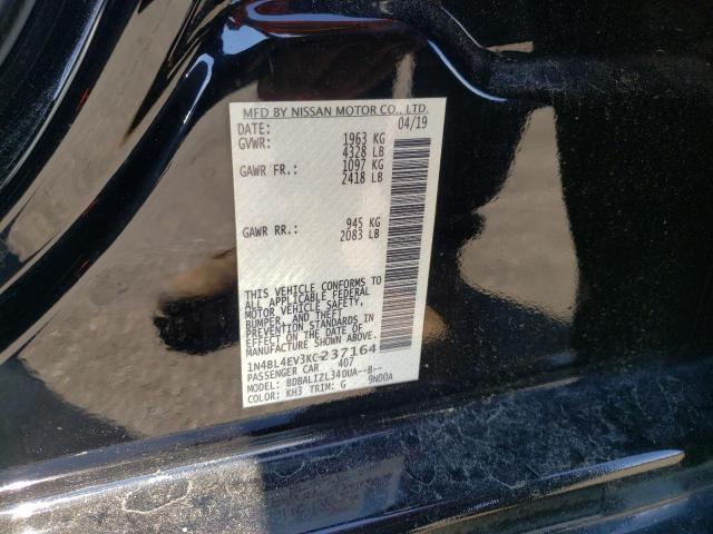 Photo 10 from auction – 2019 NISSAN ALTIMA SL with VIN 1N4BL4EV3KC237164